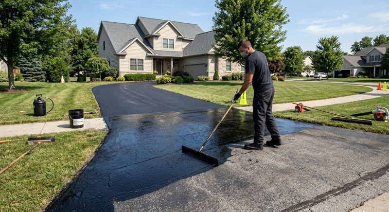 Hot Tar Driveway Sealing in Fort Myers, FL